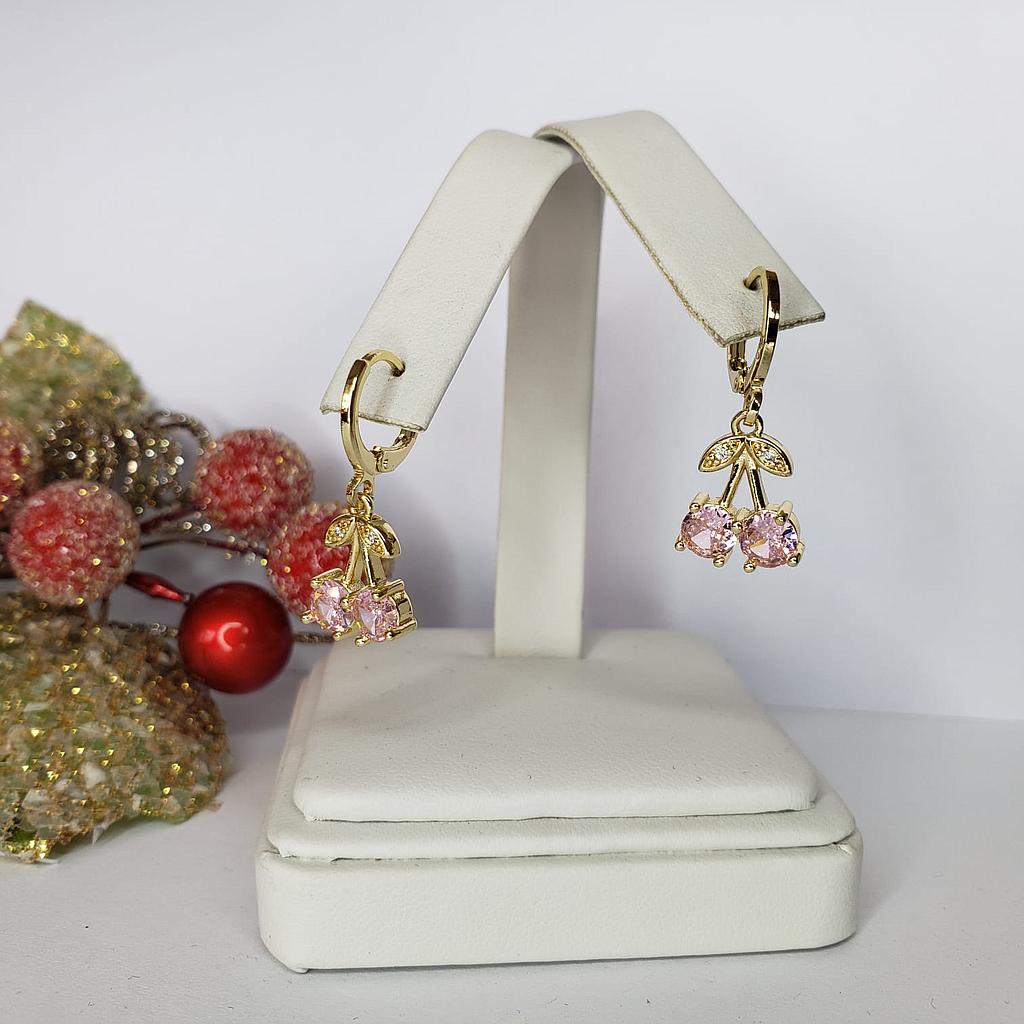 HUGGIE CIRCONIO ROSA CEREZA ORO LAMINADO