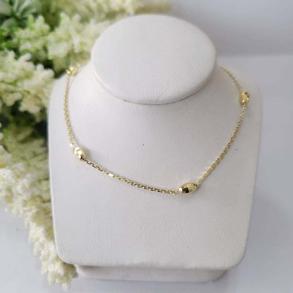 GARGANTILLA DE BORLAS PLATA 925